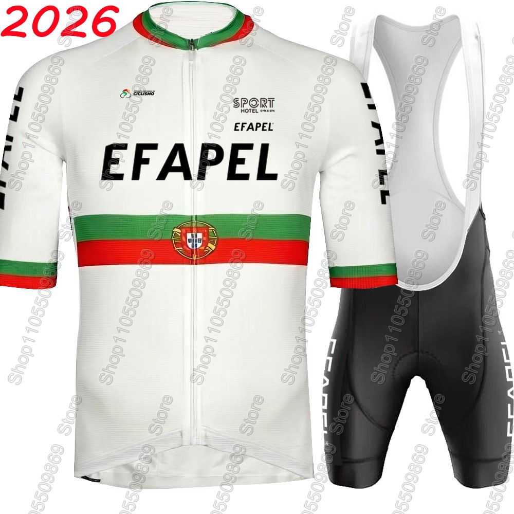 Cycling Commuter Clothing - Portugalia 2026 Zestaw kolarski Efapel: Koszulka,