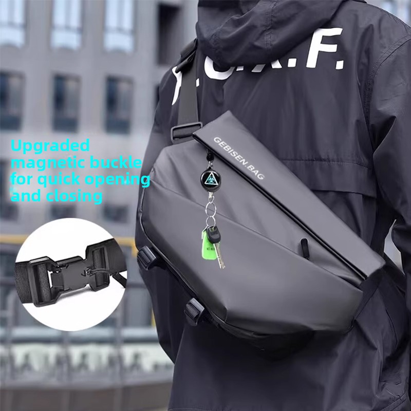 Commuter Cycling - Torba męska crossbody z magnetyczną klamrą,